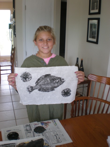 Leah's own flounder print